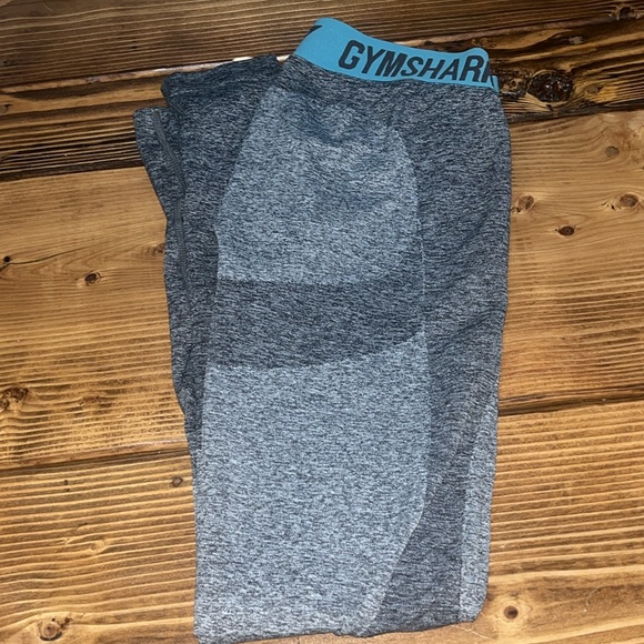 Gymshark Flex Leggings Charcoal Marl Dusky Teal Medium - Excellent - Picture 5 of 5